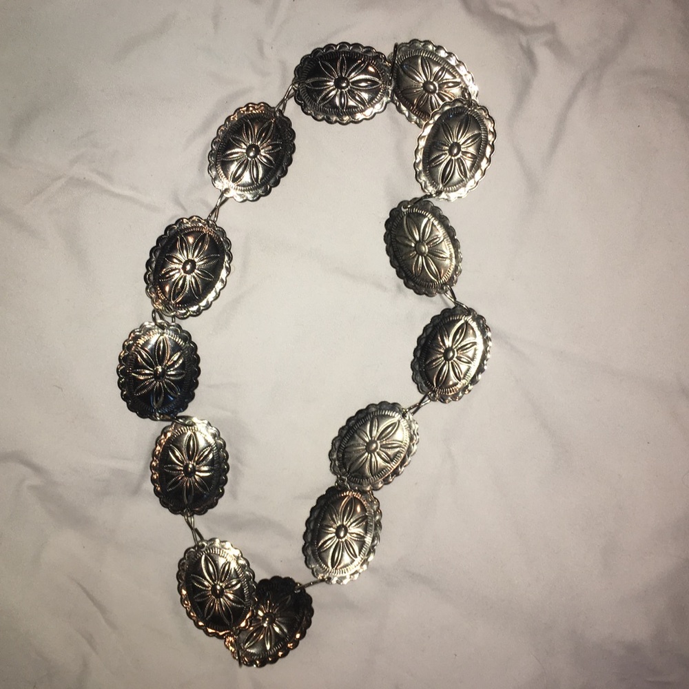 Vintage Silver conchology belt